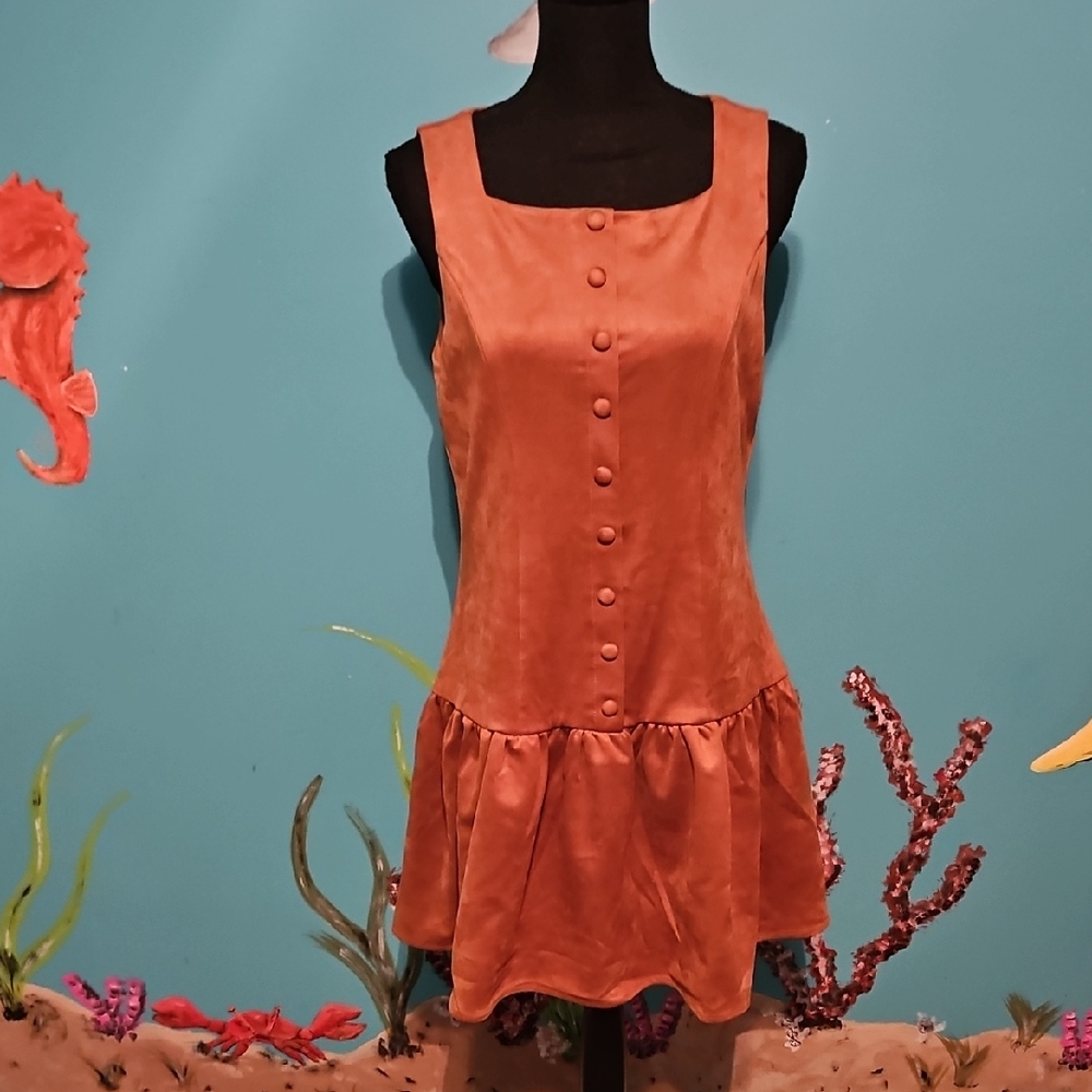 Wayf Button-Front Mini Dress
